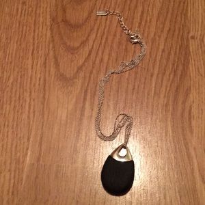 Liz & co silver tone double strand necklace